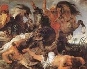 Peter Paul Rubens Hippopotamus and Crocodile Hunt (mk080 oil painting on canvas